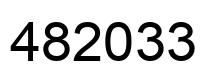 Number 482033 black image
