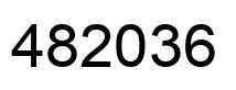 Number 482036 black image