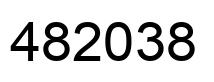 Number 482038 black image
