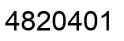 Number 4820401 black image