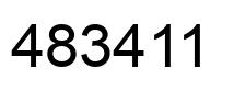 Number 483411 black image