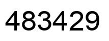Number 483429 black image