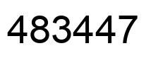 Number 483447 black image