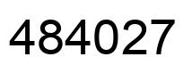 Number 484027 black image