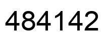 Number 484142 black image