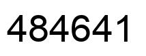 Number 484641 black image