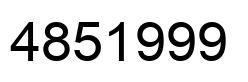 Number 4851999 black image