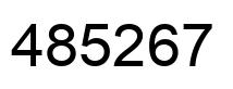 Número 485267 imagen negro