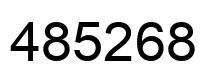 Number 485268 black image