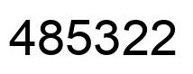 Number 485322 black image