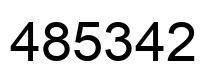 Número 485342 imagen negro