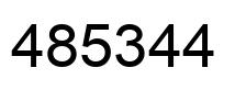 Number 485344 black image