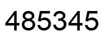 Número 485345 imagen negro