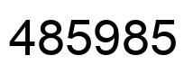 Número 485985 imagen negro