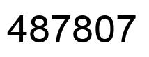 Número 487807 imagen negro