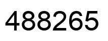 Number 488265 black image