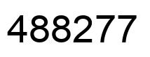 Number 488277 black image