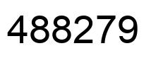 Number 488279 black image