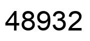 Número 48932 imagen negro