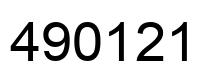 Number 490121 black image