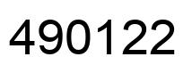 Number 490122 black image
