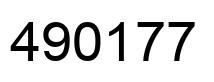 Número 490177 imagen negro