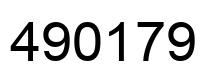 Number 490179 black image