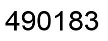 Number 490183 black image