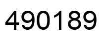 Number 490189 black image
