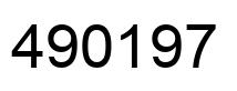 Number 490197 black image