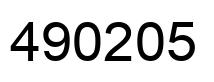 Number 490205 black image