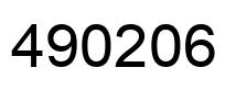 Number 490206 black image