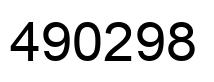 Number 490298 black image