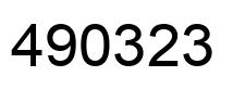Number 490323 black image