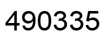 Number 490335 black image