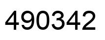 Number 490342 black image