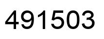 Number 491503 black image