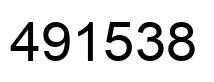 Number 491538 black image