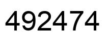 Number 492474 black image