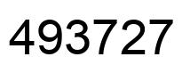 Number 493727 black image