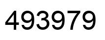 Number 493979 black image