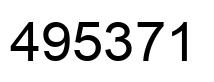 Number 495371 black image