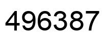 Number 496387 black image