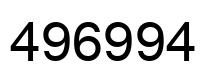 Number 496994 black image