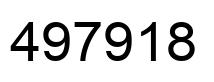 Number 497918 black image