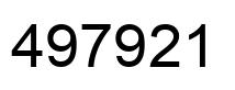 Number 497921 black image