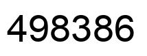 Number 498386 black image