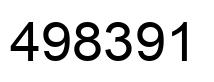 Number 498391 black image