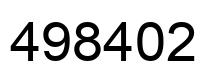Number 498402 black image