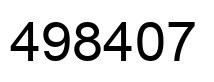 Number 498407 black image